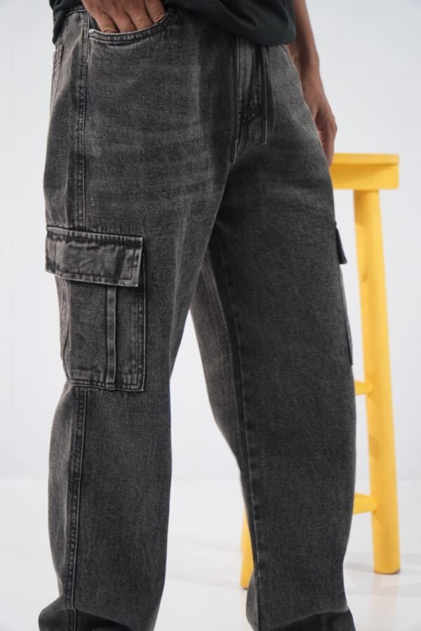 Light Wash Denim Baggy Jeans Pant -6 pocket